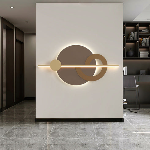 Minimalistic circle Wall Art with Led